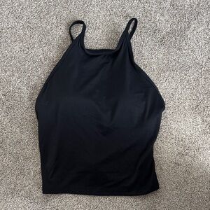 Women's Black High-Neck Slim Tank Top-Lululemon